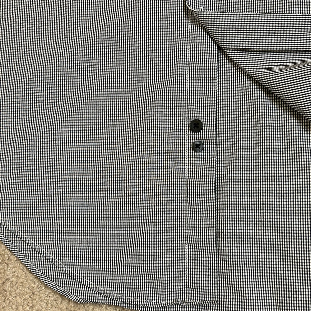 Calvin Klein Men’s B/W slim fit performance non-iron dress shirt .Size 16 34/35 - Picture 3 of 7